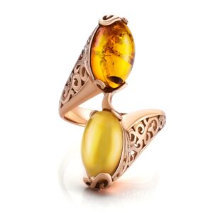 Natural Amber Ring in two shades