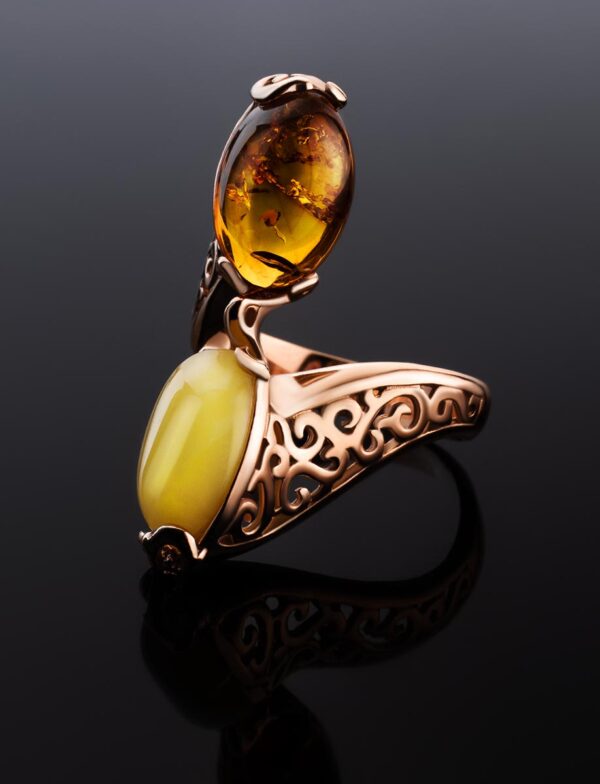 Spectacular-ring-made-of-natural-amber-in-two-shades-4.jpeg Natural Amber Ring in two shades
