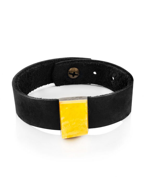 Spectacular-unisex-bracelet-1.jpeg Leather & Amber Bracelet