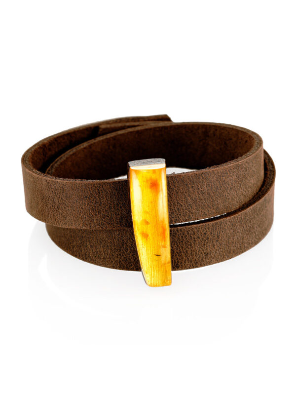 Amber & Due Leather Bracelet