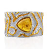 Wide Ring with Amber