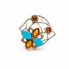 amtur3.jpeg Azure Blossom Amber & Turquoise Ring