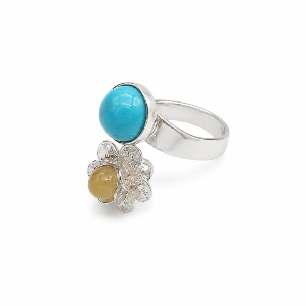 ast.jpeg Amber and Turquoise Stone Ring
