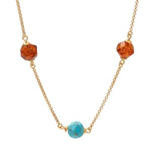 at2-1.jpeg Amber&Turquoise Harmoney Necklace