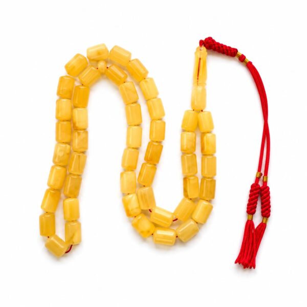 bar19.jpeg Natural Baltic Amber Misbah 22g 47Beads 7X11mm