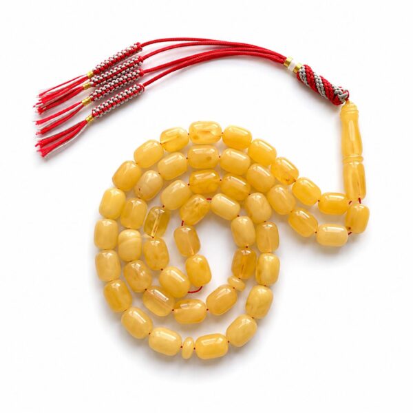 bar6.jpeg Natural Baltic Amber Misbah 29g 48 Beads 8X11mm