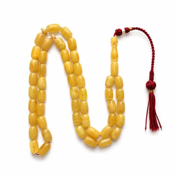 cap4.jpeg Natural Baltic Amber Misbah 29g 48Beads 8X13mm