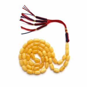 cap7.jpeg Natural Baltic Amber Misbah 24g 47Beads 8X12mm