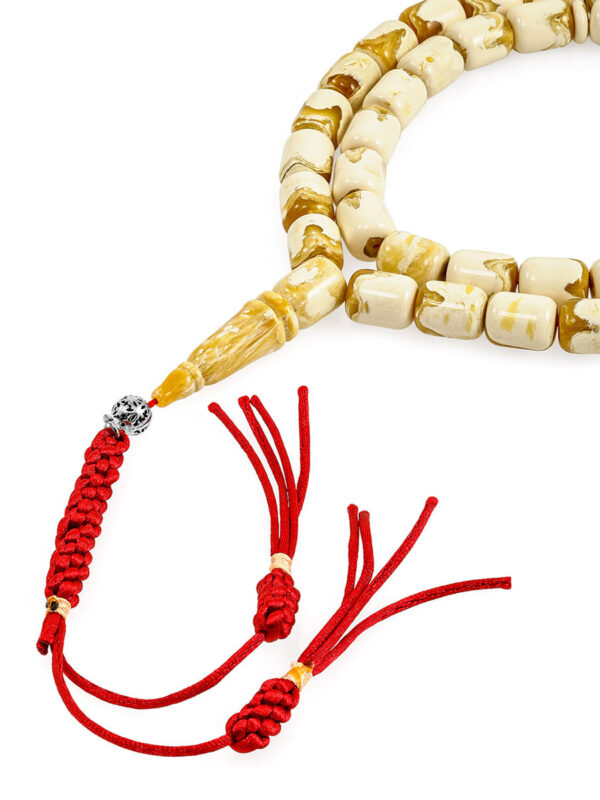 chyetki_bochonki_iz_naturalnogo_formovannogo_yantarya_s_krasivoy_teksturoy.jpg Ivory Pressed Amber Misbah 30g 45Beads 10X8mm