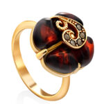 "Lola" Cognac Amber Ring