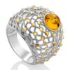 effektnoe_obyemnoe_koltso_pautinka_iz_serebra_i_naturalnogo_yantarya1.jpg Volumetric Natural Amber Ring