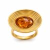 Amber Halo Statement Ring