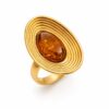 Amber Halo Statement Ring