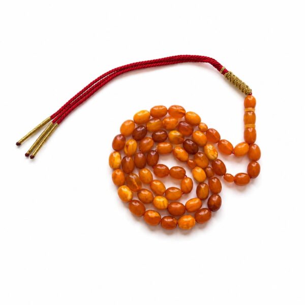 g22.jpeg Antique German Amber Misbah 21g 33Beads 8X10mm