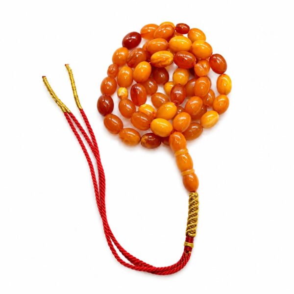 g24.jpeg Antique German Amber Misbah 21g 33Beads 8X10mm