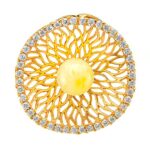 Exquisite Pendant with Crystals and Amber