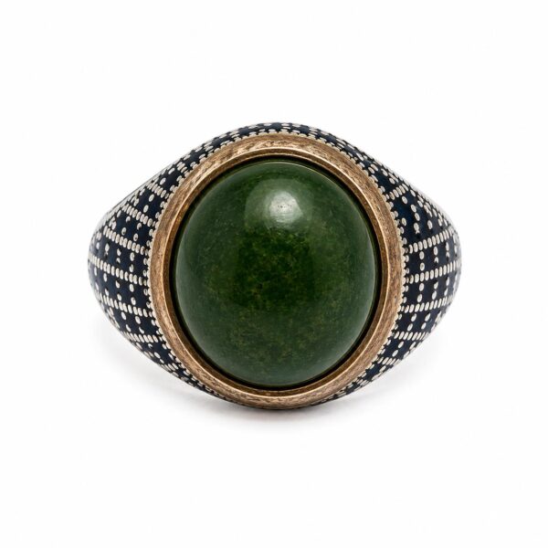 Royal Jade Cushion Rings