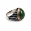 Royal Jade Cushion Rings