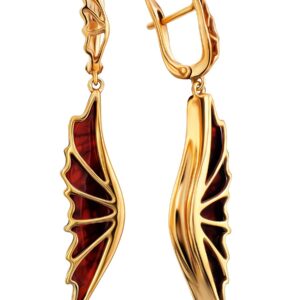 krasivye_udlinyennye_sergi_iz_pozolochennogo_serebra_i_vishnyevogo_yantarya_aprel1.jpg Cherry Butterfly Earrings