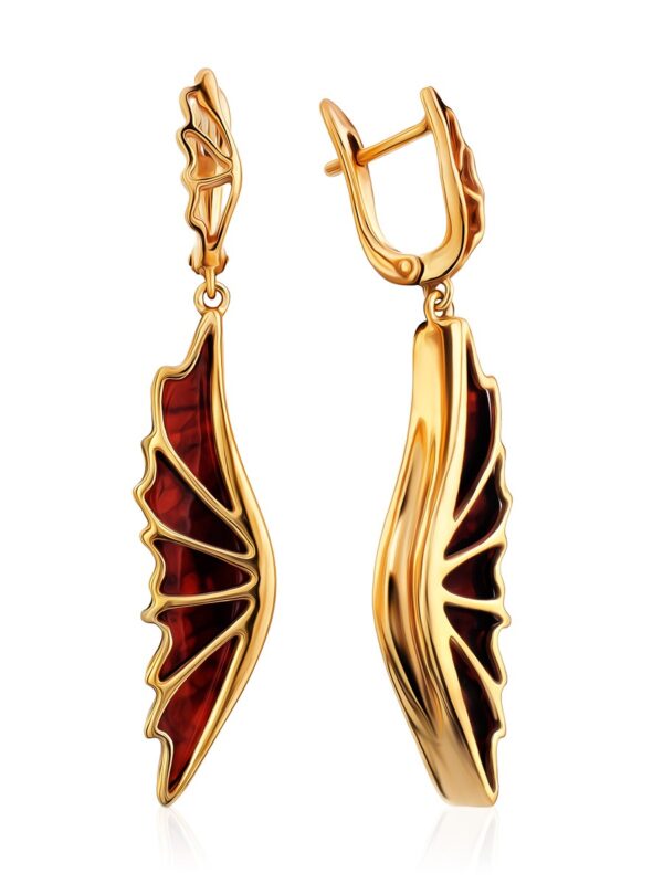 krasivye_udlinyennye_sergi_iz_pozolochennogo_serebra_i_vishnyevogo_yantarya_aprel1.jpg Cherry Butterfly Earrings
