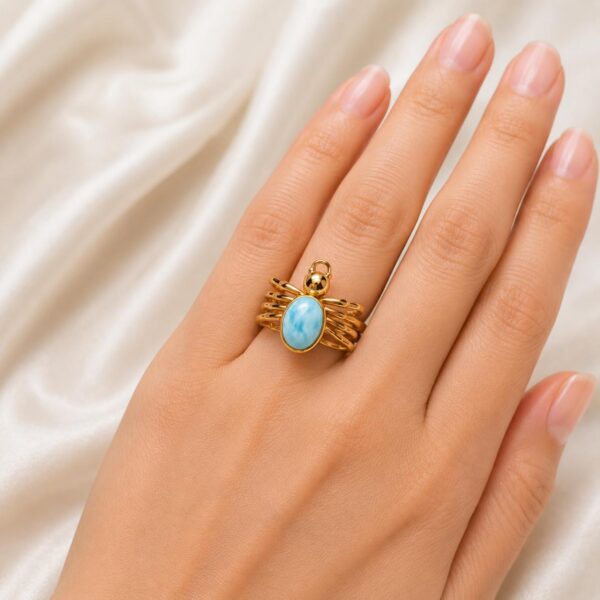 lar9.jpeg Ocean Weave Larimar Rings