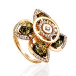Amber Ring and Zircon