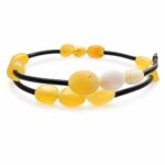 Golden Petals Amber Bracelets