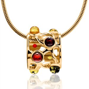 neobychnyy_kulon_iz_serebra_s_pozolotoy_i_yantarya_raznykh_tsvetov_limbo1.jpg Unusual Mix Colour Beads Necklace