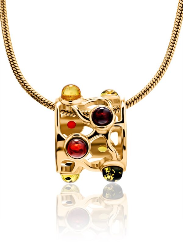 neobychnyy_kulon_iz_serebra_s_pozolotoy_i_yantarya_raznykh_tsvetov_limbo1.jpg Unusual Mix Colour Beads Necklace