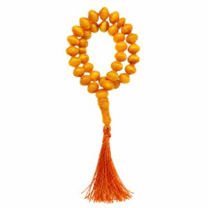 pearrosary.jpeg Royal Honey Molded Amber Tasbih