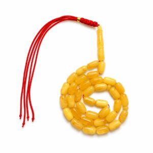 Natural Baltic Amber Misbah 11g 35Beads 6X11mm