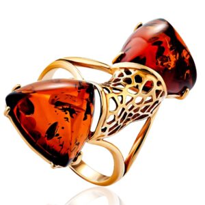 Large Natural Amber Ring