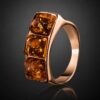 rose2.jpeg Ring with three inserts of Sparkling Amber Mosaic