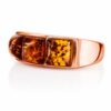 rose4.jpeg Ring with three inserts of Sparkling Amber Mosaic
