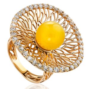 roskoshnoe_koltso_iz_pozolochennogo_serebra_s_tsirkonami_i_yantaryem_venera1.jpg Zircon&Honey Amber Ring