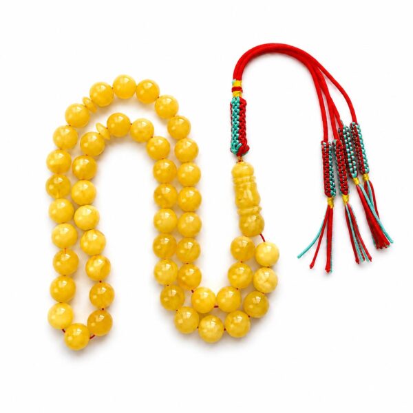 rou10.jpeg Natural Baltic Amber Misbah 22g 48Beads 9mm