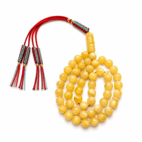 rou9.jpeg Natural Baltic Amber Misbah 22g 48Beads 9mm