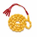 Natural Baltic Amber Misbah 23g 45Beads 7X12mm