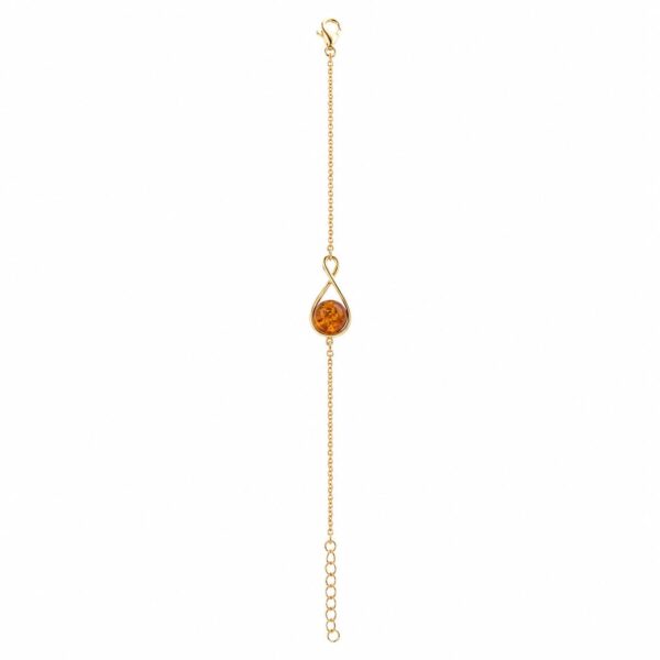 Infinity Drop Amber Bracelet