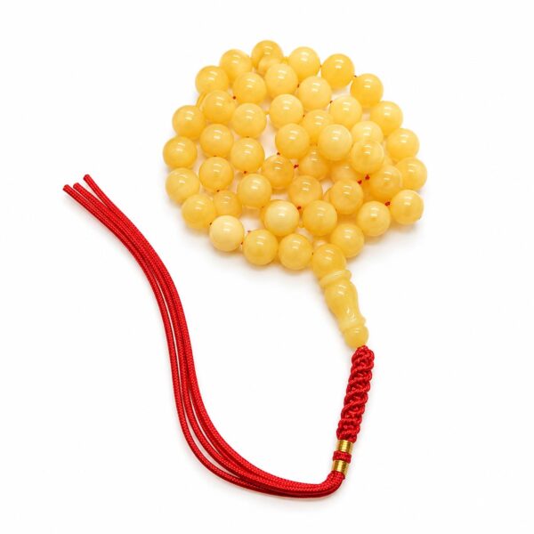wat.jpeg Natural Baltic Amber Misbah 29g 69Beads 9mm