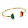 Luna Spilt Amber&Aqeeq Bangle