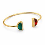 Luna Spilt Amber&Aqeeq Bangle