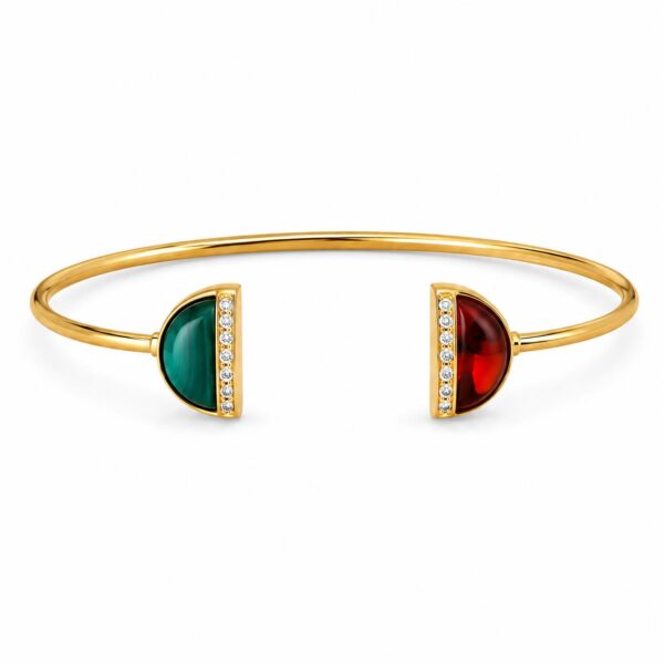 Luna Spilt Amber&Aqeeq Bangle