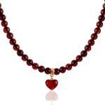 Cherry Ambe Heart Necklace